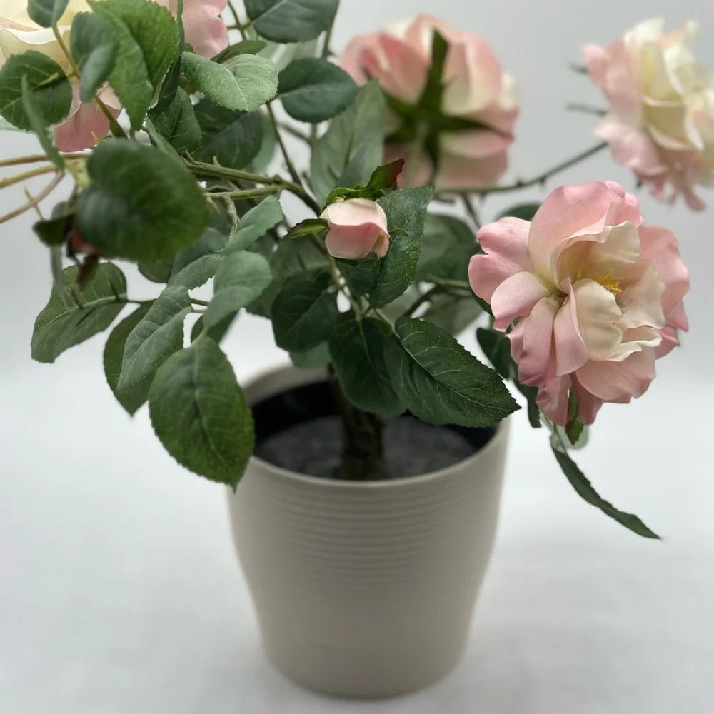 IKEA Pink and Cream Faux Rose Bouquet